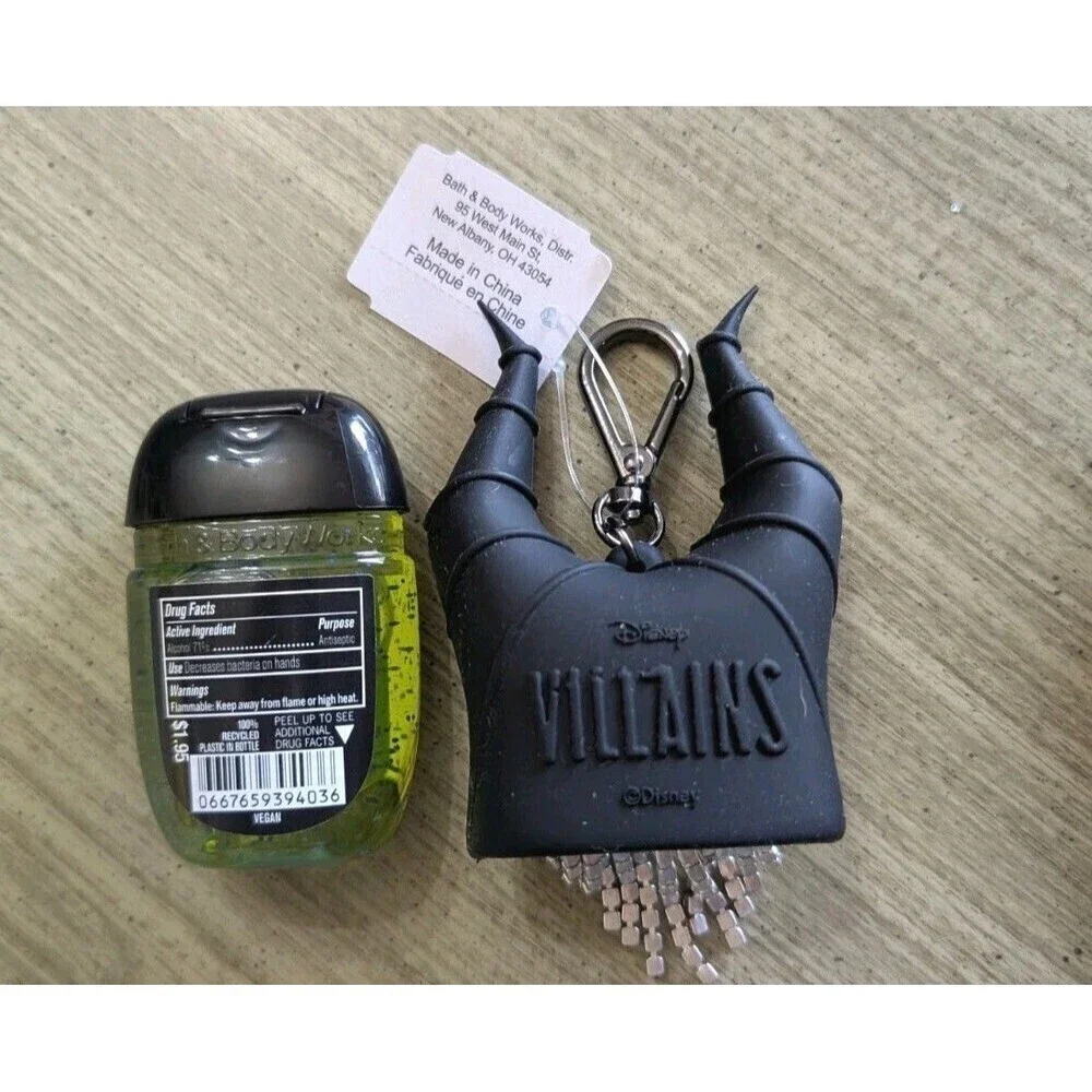 BATH & BODY WORKS DISNEY MALEFICENT SANITIZER HOLDER + FREE SANITIZER